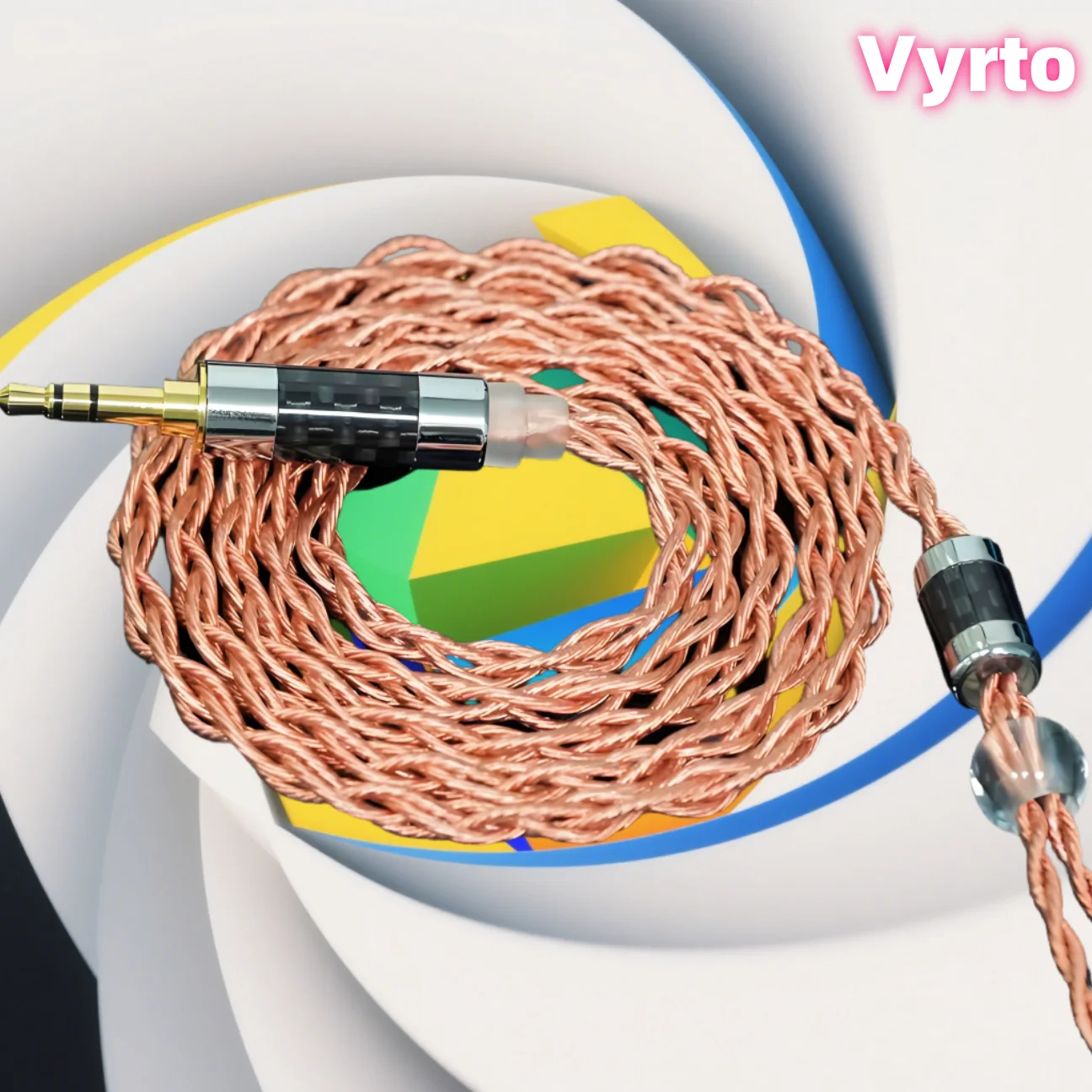 Кабель Vyrto-25 IEM, 4-жильный кабель HIFI из чистой монокристаллической меди, подходит для кабеля A2DC/MMCX/IE80/2Pin 0,78/IMseries/KZ-QDC/TFZ