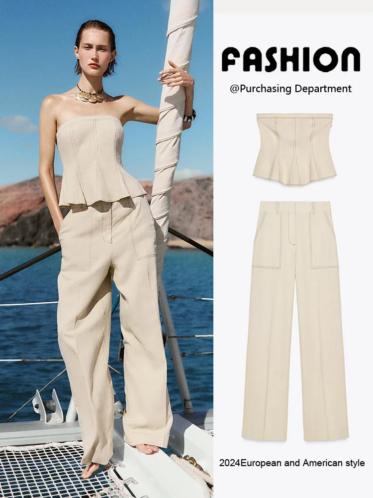 صيف 2025 جديد المرأة مختلط رداء علوي غير رسمي وسراويل طويلة المرحلة العرقية زي مزيج لباس غير رسمي ملابس السيدات Faionable #1