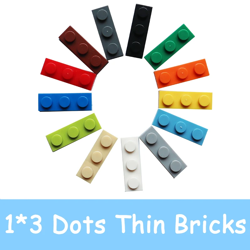 

100PCS MOC Assemble Particles 3623 Size 1x3 Bricks Dots 1*3 Building Blocks DIY Educational Creative Toy for Kids