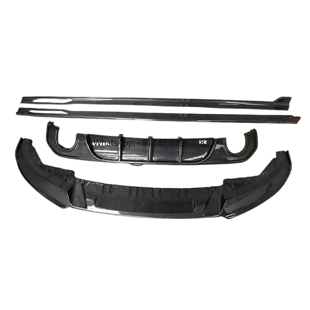 

3D Style Carbon Fiber Front Lip Side Skirt Rear Diffuser Body Kit for 2020+. 4 Series G26 Upgrade