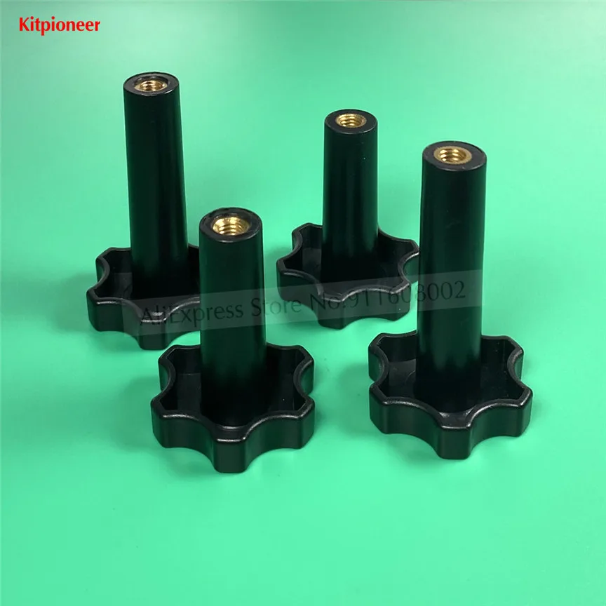 4 Plastic Screw Nuts Black Clamping Nuts Spare Parts For Soft Ice Cream Machine Accessories 2 Short + 2 Long Options M8/M10