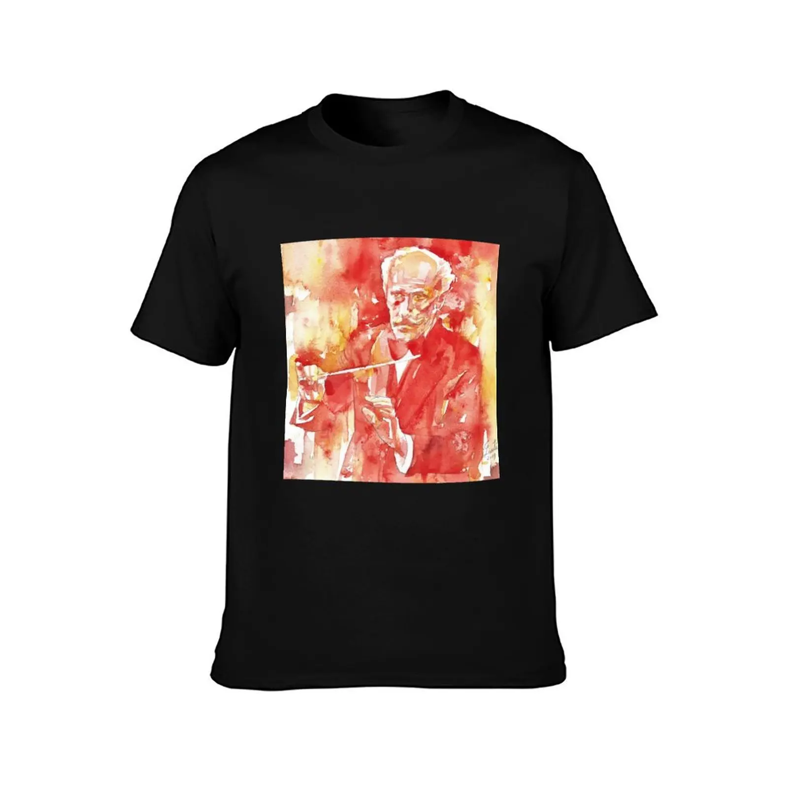 ARTURO TOSCANINI - watercolor portrait T-Shirt Fashion Graphic Tee for Men T-Shirt