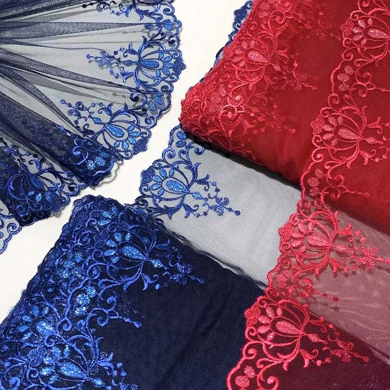 

15Yards Retro Embroidery Tulle Lace Trim Embroidered Mesh Lace Fabrics Lingerie DIY Clothing Sewing Lace Accessories