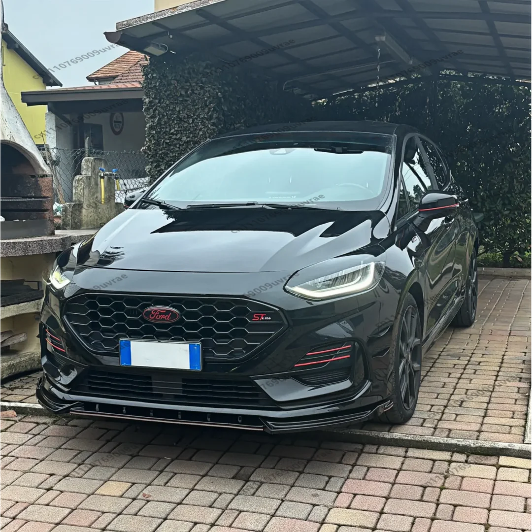 

Gloss Black For Ford Fiesta MK8 ST Line 2017 2018-2023 Front Bumper Lip Splitter Chin Spoiler Protector Guard Tuning Accessory