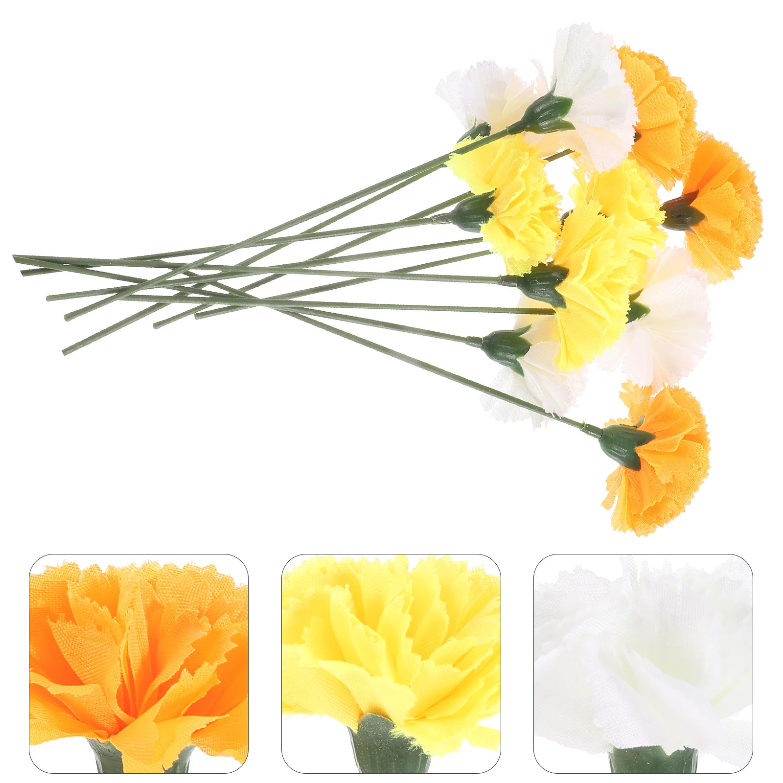 

1 set 1 Set Artificial Marigold Flowers Bulk Fake Bunch With Stems High Simulation Diy Wedding Halloween Decorative Faux Flower