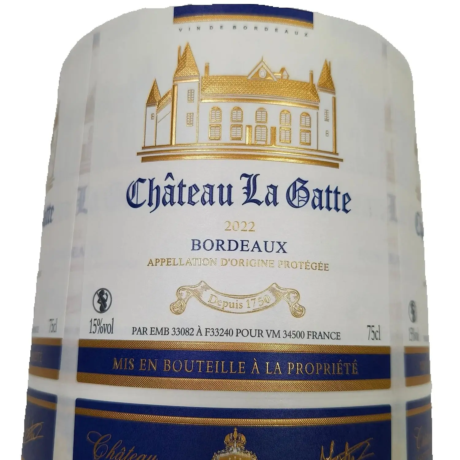 Customized Self-Adhesive Red Wine Labels｜Waterproof Vinyl Stickers