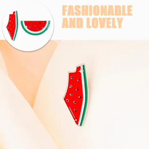 YILUOCD Enkel Mode Vattenmelon Brosch Emalj Geometrisk Frukt Vattenmelon Pin Personlig Charm Väska Dekoration Smycken Gåvor 10 best sales vattenmelonbrosch - №8