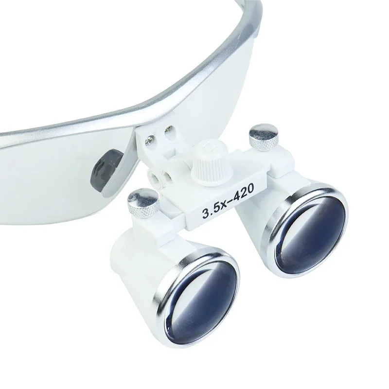 2.5X 3.5X Binocular Magnification Loupe 5W LED Surgical Head‑mount Lamp for Dental Work