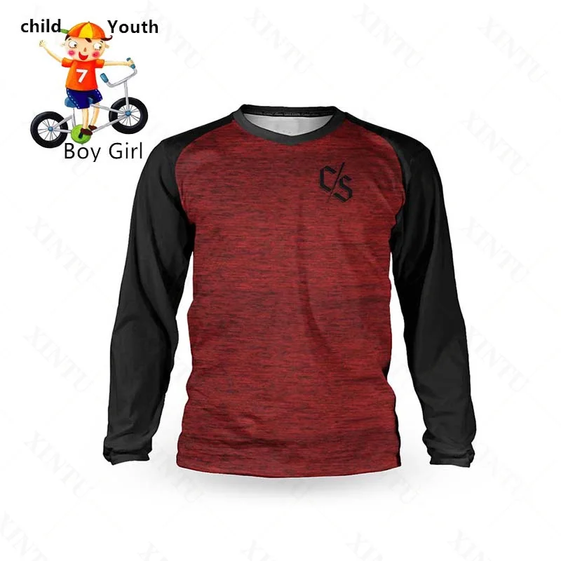 Kids Cross country Racing Loose rider T-shirt MTB cycling Jersey BMX DH MX Ropa D Boys downhill Youth Breathable Jersey