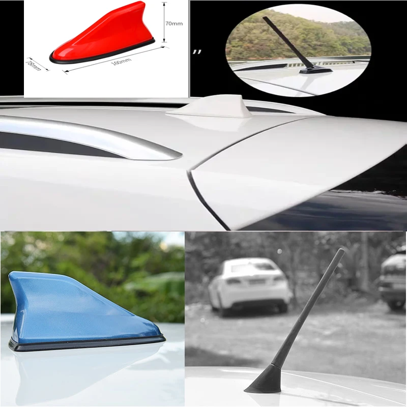 

Car Roof Shark Fin Aerial Antenna Toppers Universal Auto Radio Fm Antenna Signal Amplifier for BMW/Honda/Toyota/VW/Kia/Nissan