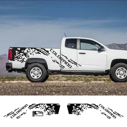 Pickup Body Side Stickers For Chevrolet Colorado Z71 Truck Graphics Splash Grunge Decor Decal Trunk Vinyl Cover Auto Accessories