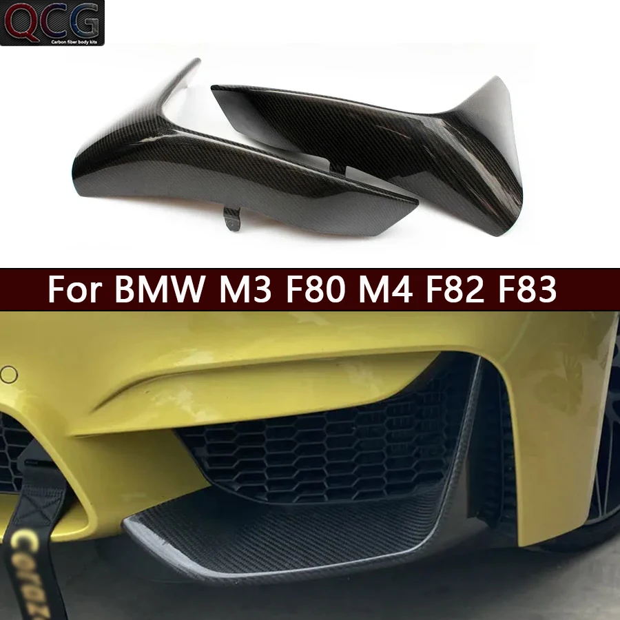 

For BMW M3 F80 M4 F82 F83 Carbon Fiber wrap angle Car Bumper Splitter Corner Trim Cover Front Chin Car Accessories body kit