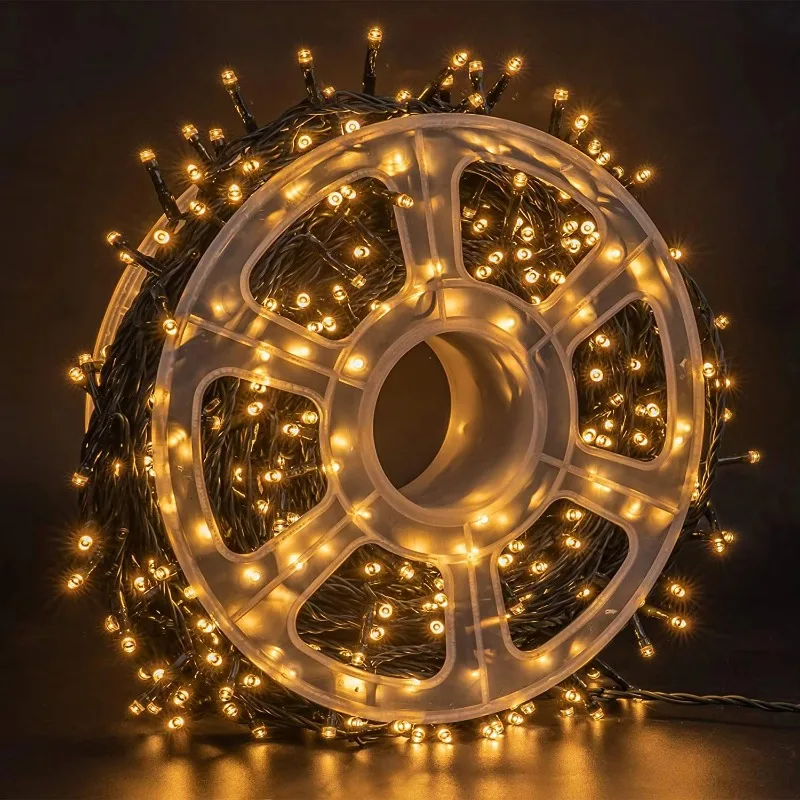 8 Modes Waterproof LED String Lights Warm White Fairy Lights For Christmas Wedding Garden Patio Party Outdoor Holiday Decor