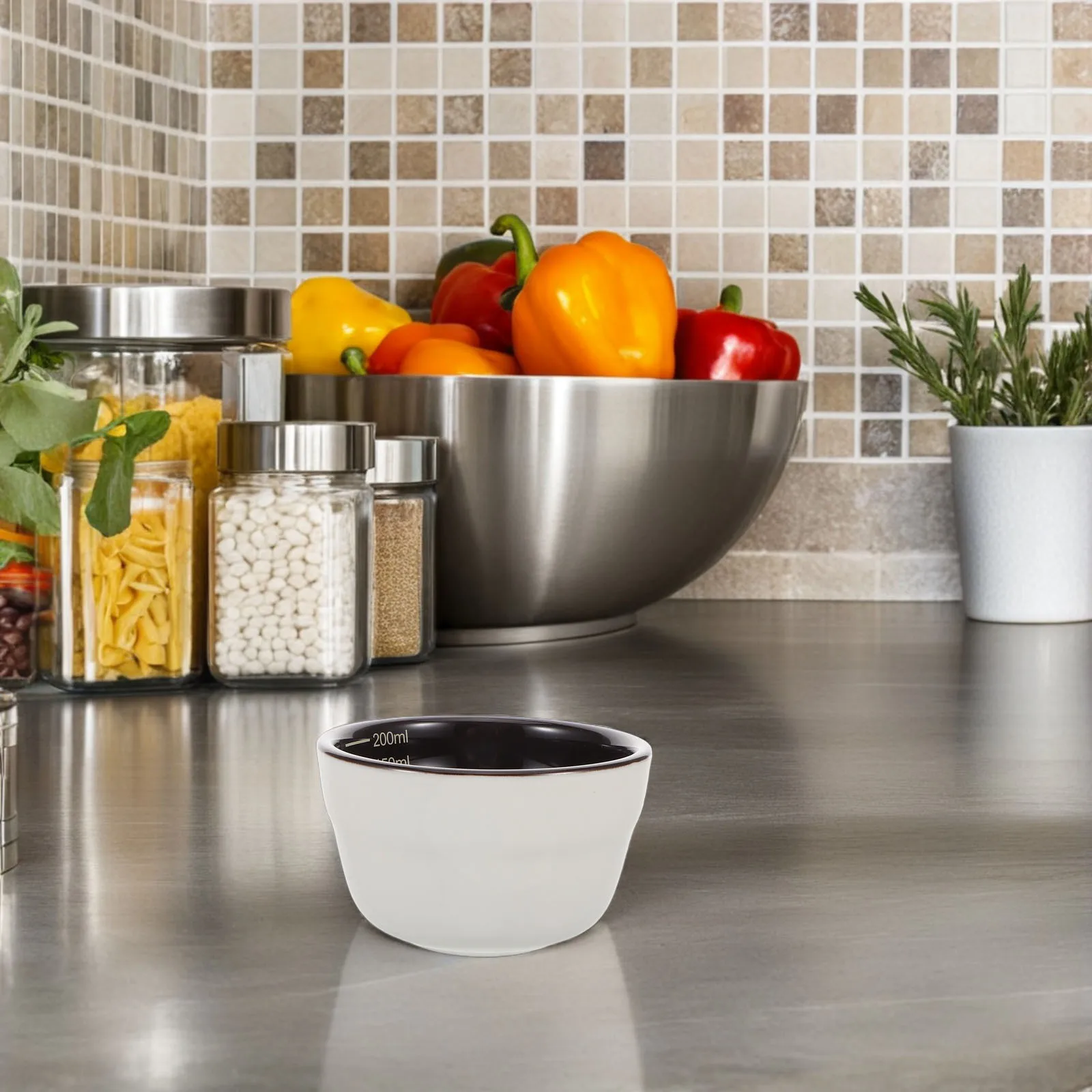 Coffee Cupping Tool 200ml Ceramic Measuring Bowl Porcelain Tasting Container Portable Home