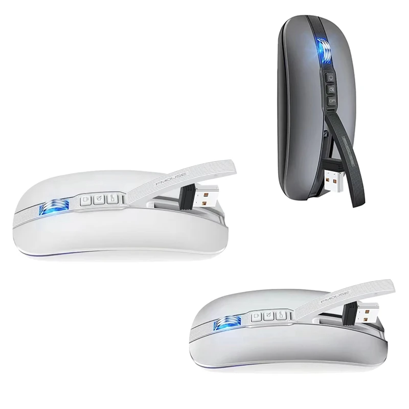 ABUN-เมาส์บลูทูธไร้สาย 2.4G เมาส์สํานักงานไร้สายแท็บเล็ตพีซีโน้ตบุ๊ค Dual Mode USB ชาร์จเมาส์สําหรับแล็ปท็อป