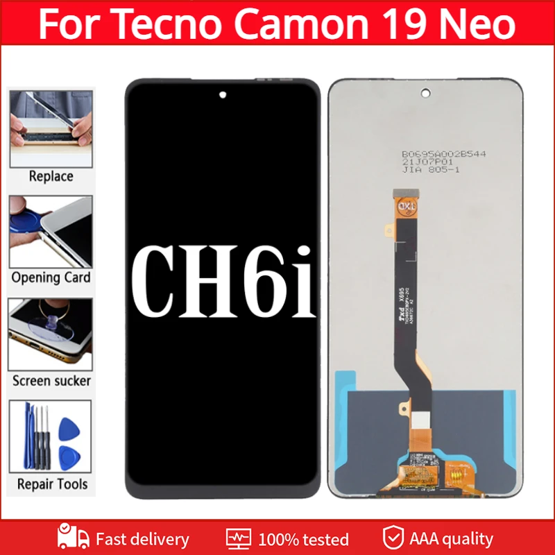 

6.8" IPS For Tecno Camon 19 Neo 19Neo CI6n CH6i LCD Display Touch Screen Digiziter Assembly