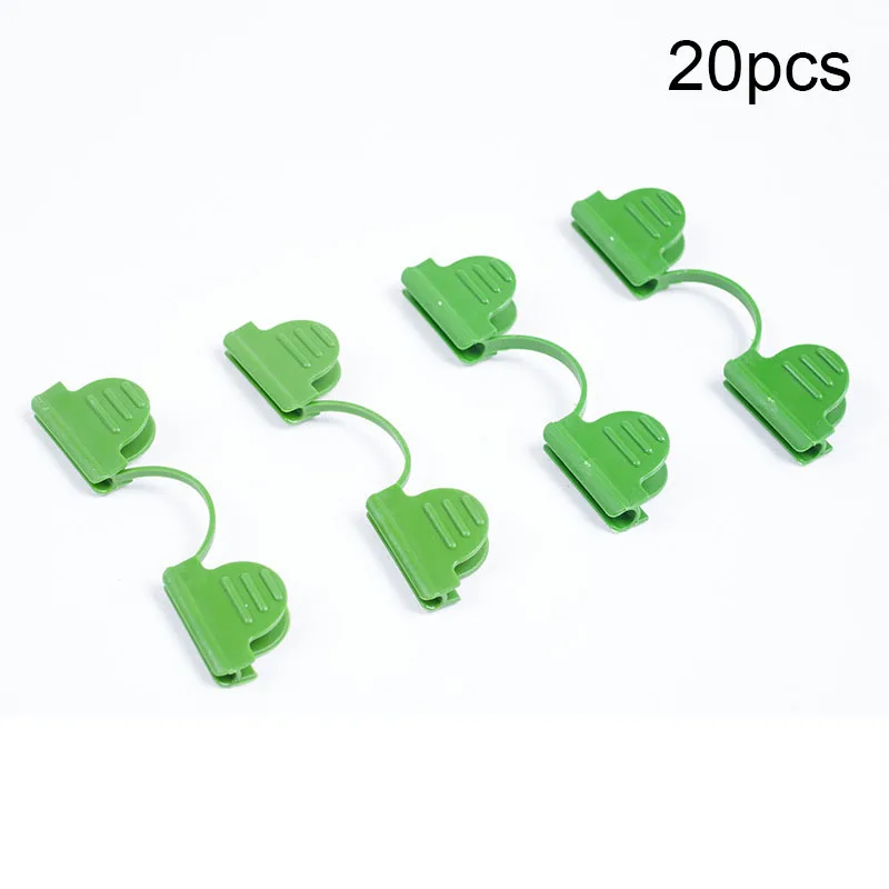 20 Pcs Plastic Film Clip Garden Supporting Plant Accessories for 4/6mm Tube Stake Garden Retaining Clip Greenhouse Sunshade Net