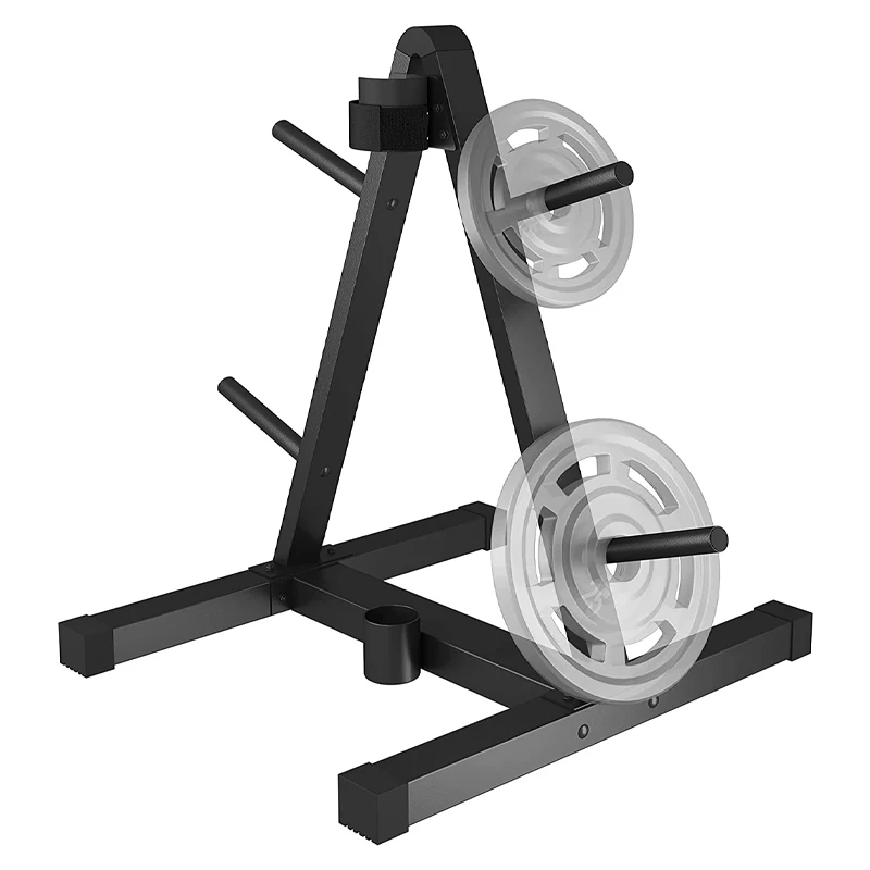 Universal Floor Barbell Weight Plate Rack With Barbell Holder For Home Gym Storage Weight Disc Space-efficient Fitness Equipment