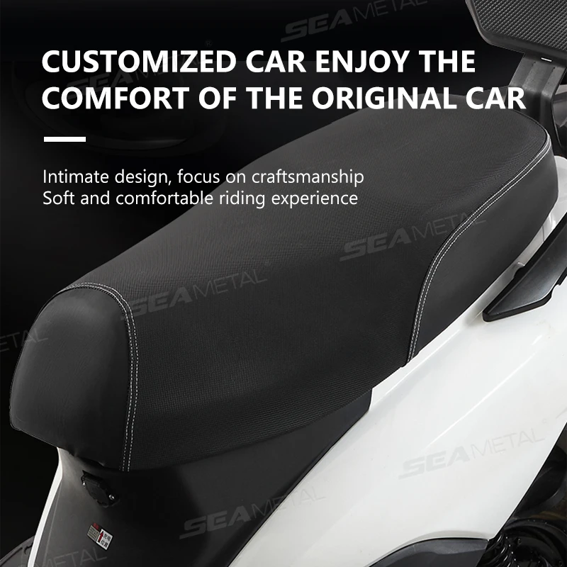 غطاء مقعد الدراجة النارية من BLALION مصنوع من الجلد الفاخر وغطاء وسادة مقعد قابل للتمدد مقاوم للماء والغبار ومقاوم للاهتراء #2