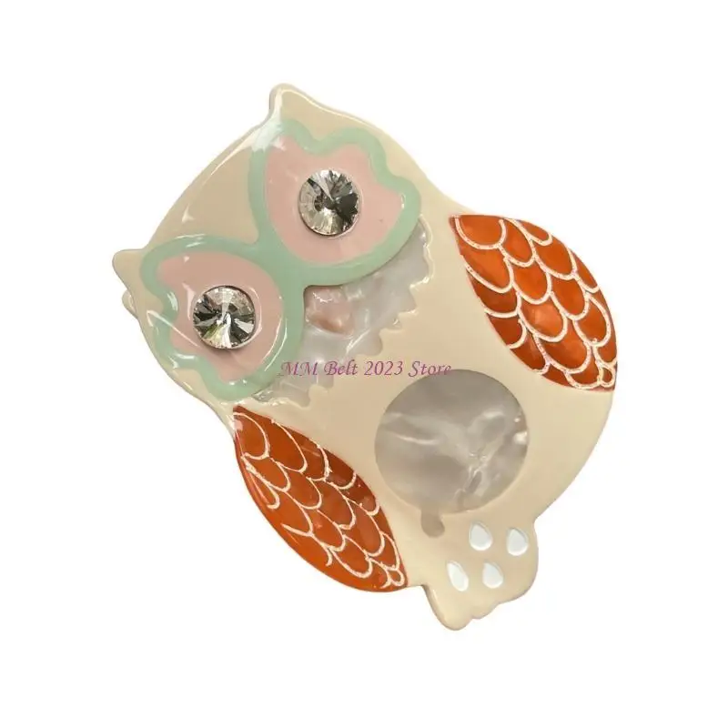 49Me Acetat Säure Eulen Haarklaue für Mädchen Cartoon Tierkrallen Clip Clip Haarstyling Clip Elegante Haarklemme für Kinder