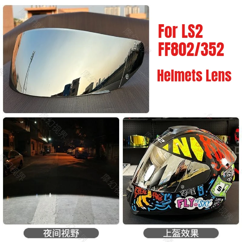 For LS2 FF802 FF352 Motorcycle Helmet Visor Capacete De Moto Full Face Helmet Motorcycle Accessories Shield Lens viseira capcete
