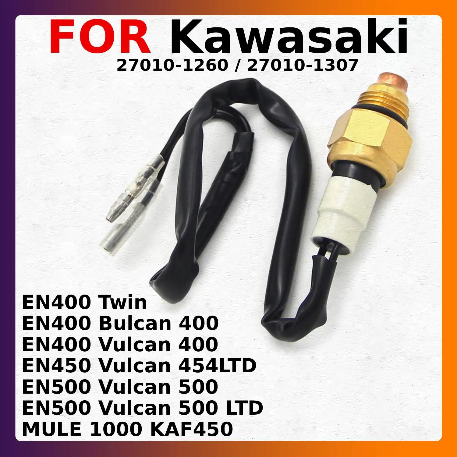

Motorcycle Coolant Radiator Temperature Sensor For Kawasaki EN500 Vulcan 500 LTD MULE 1000 KAF450 OEM:27010-1260 27010-1307 Moto