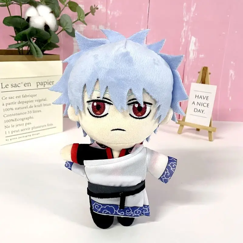 

Аниме GINTAMA плюшевая кукла высотой 20 см, мягкая Саката Гинтоки, плюшевые игрушки для фанатов, детский подарок на день рождения, Рождество