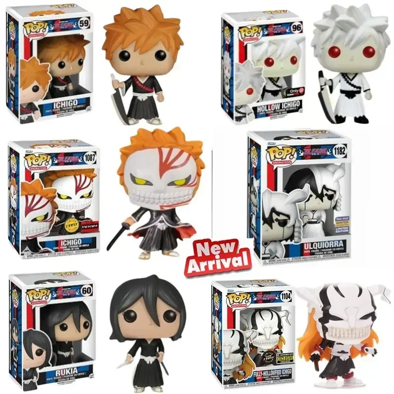 Funko POP Animation BLEACH HOLLOW ULQUIORRA 1182# ICHIGO 96# 59# ICHIGO 1087# RUKIA 60# Vinyl Dolls Figure Collection Model Toys