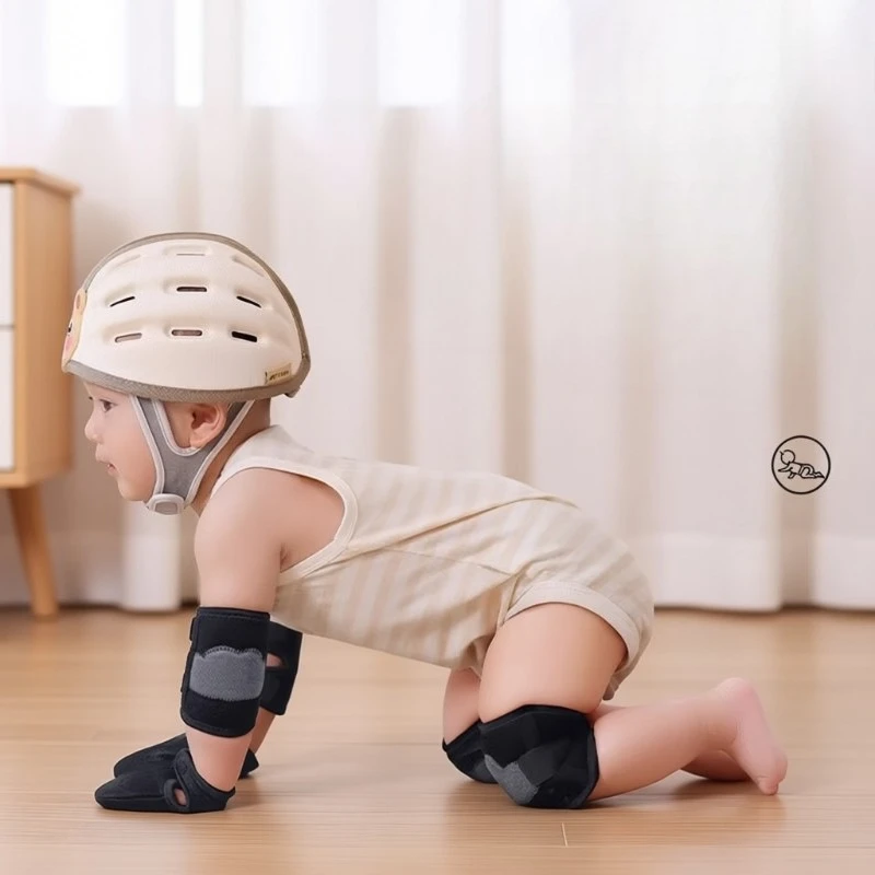 1Pair Baby Elbow Knee Pads for Crawling Adjustable Knee Pads Toddler Crawler Knee Elbow Protector for Infant Girl Boy Crawling
