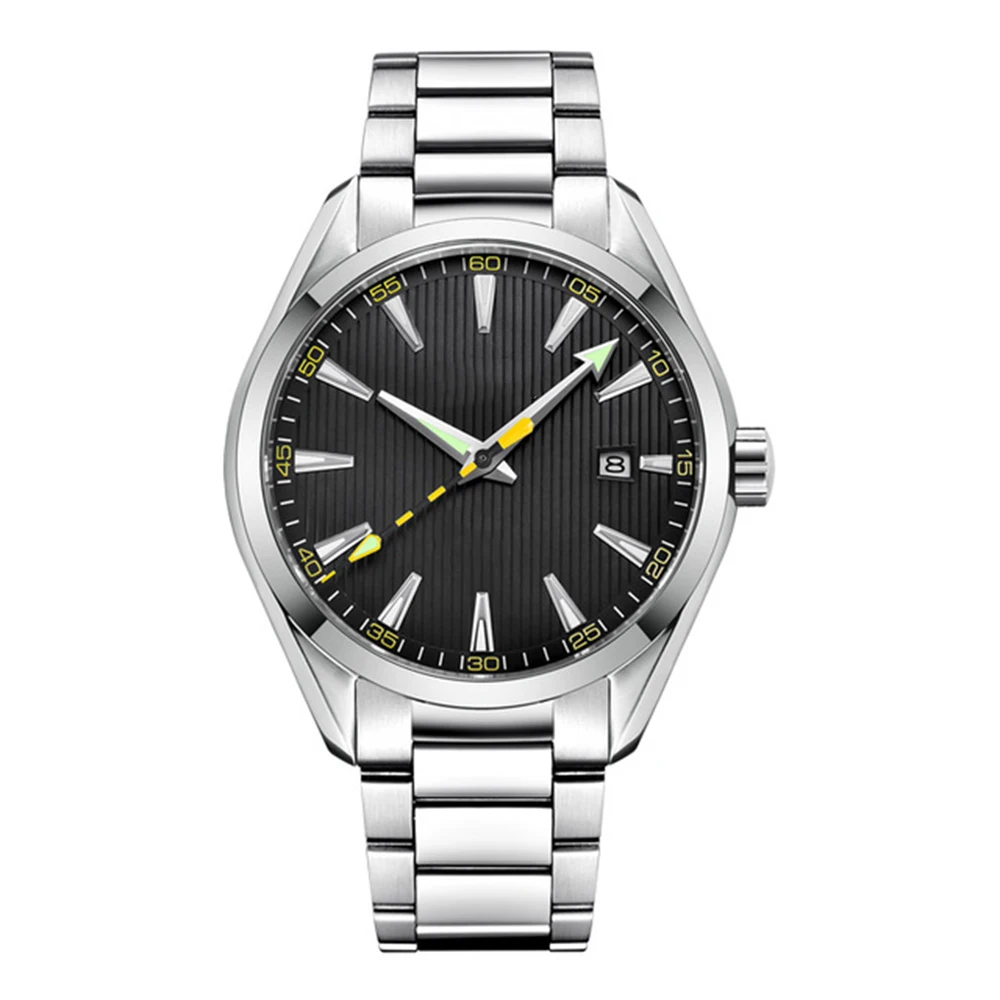 Custom Logo 41mm Men Miyota/NH35 Automatic Watches Calendar Date Mechanical Wristwatches Sapphire Glass Luxury Top Brand Watch view 3