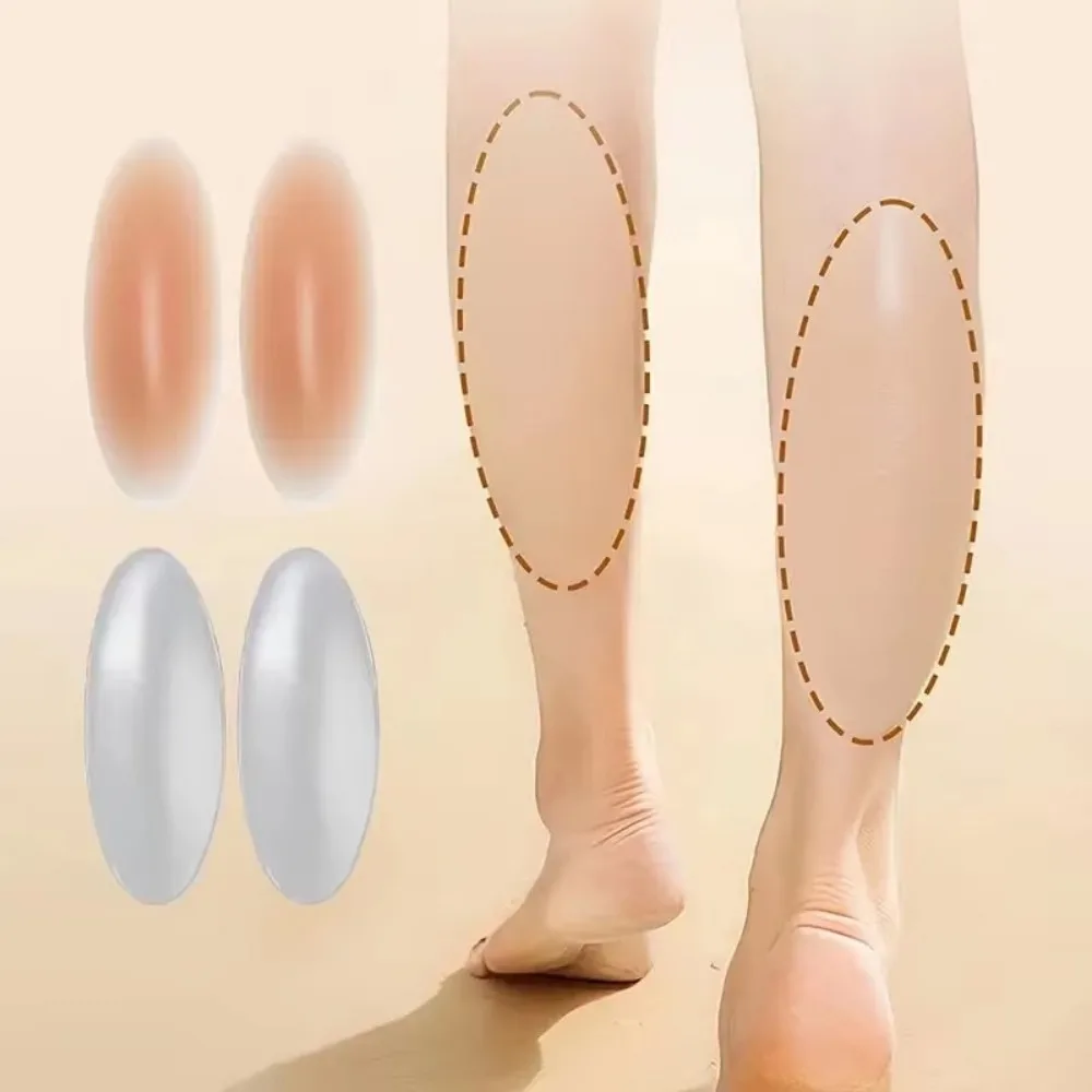 2 Almohadillas de Silicona para Contornear Pantorrillas, Antideslizantes, Reutilizables, Autoadhesivas, Invisibles, para Rectificar Piernas