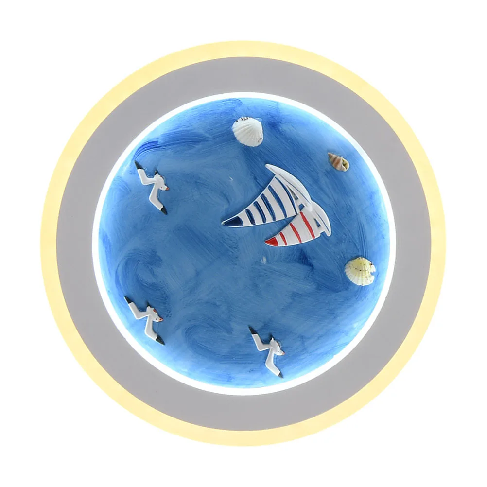 

1Pcs Cartoon Kids Room Wall Lamp Blue Bedroom Bedside Decorative Lighting Creative Stylish Nordic Wall Light Bedside Light