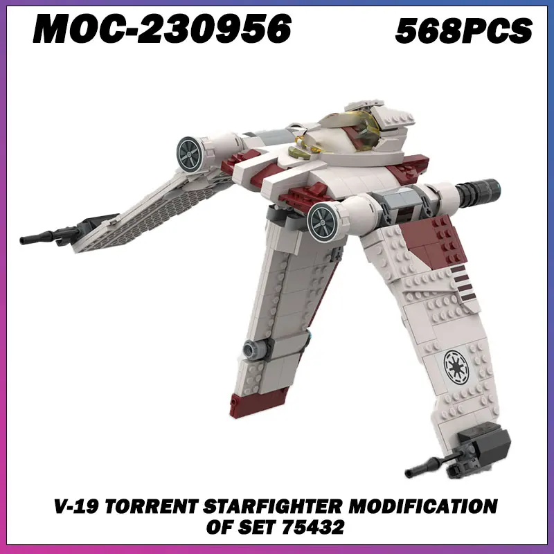 

MOC Building Block Spaceship Hot Movie Series White Spacecraft Creative Brick Model Education Toy Birthday MOC-230956 568PCS