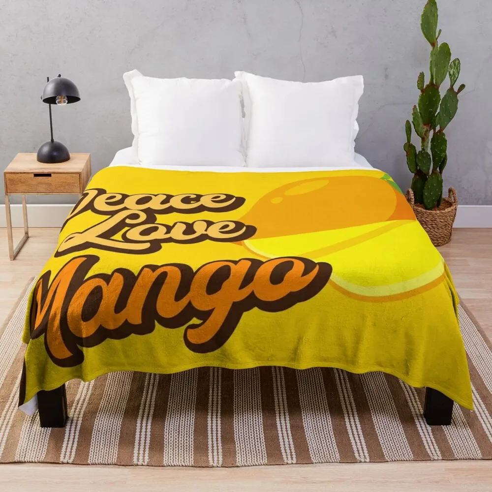 

Peace Love Mango. Throw Blanket