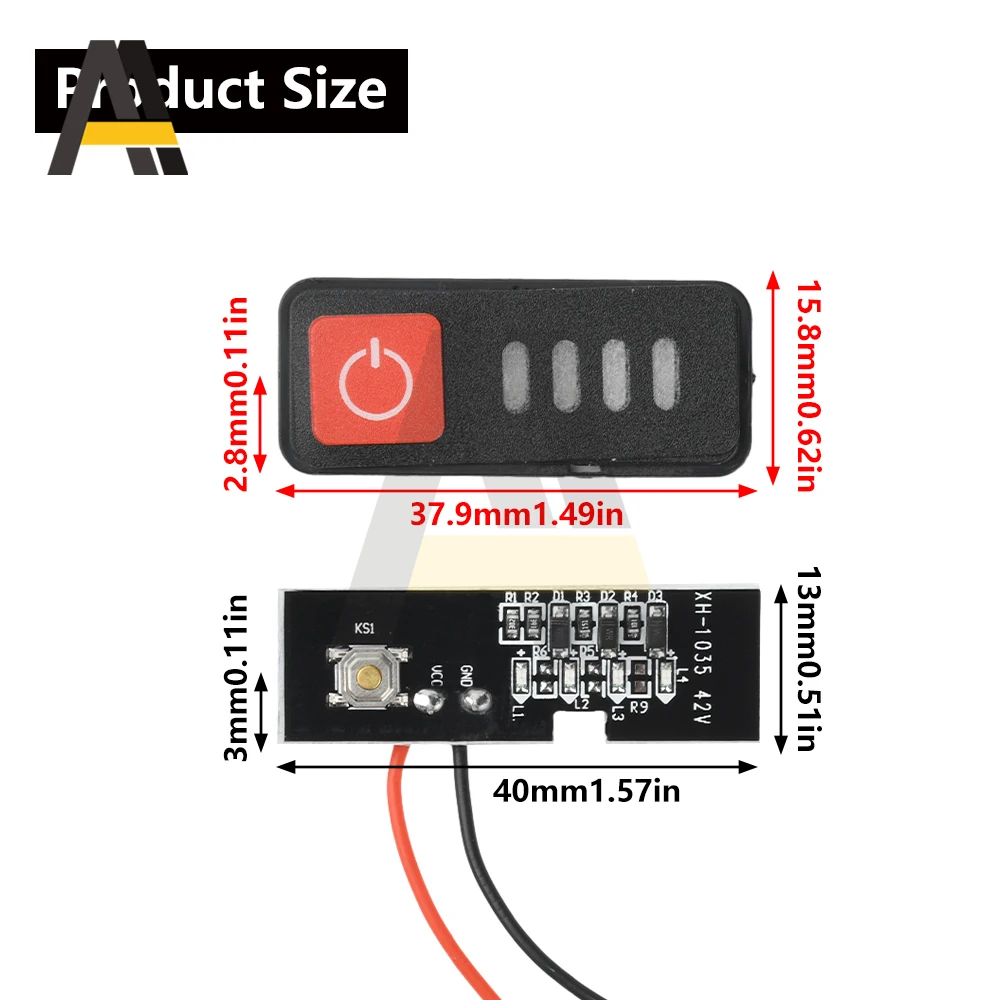 Makita 리튬 배터리 디스플레이 5S 18V 21V 전기 드릴 스크루 드라이버 배터리 용량 표시기 LED 디스플레이 18650 배터리