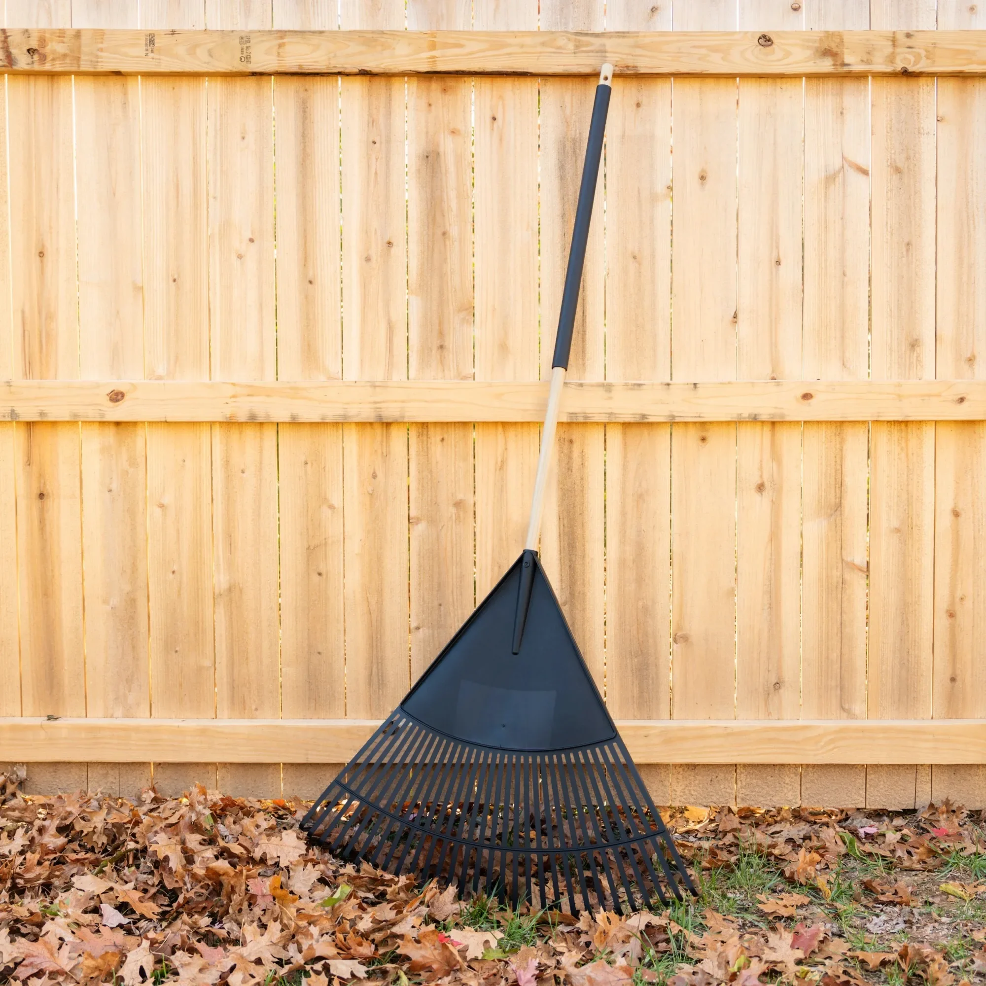 

For Outdoor Use Wood and Poly Leaf Rake, 30-Inch Wide Head