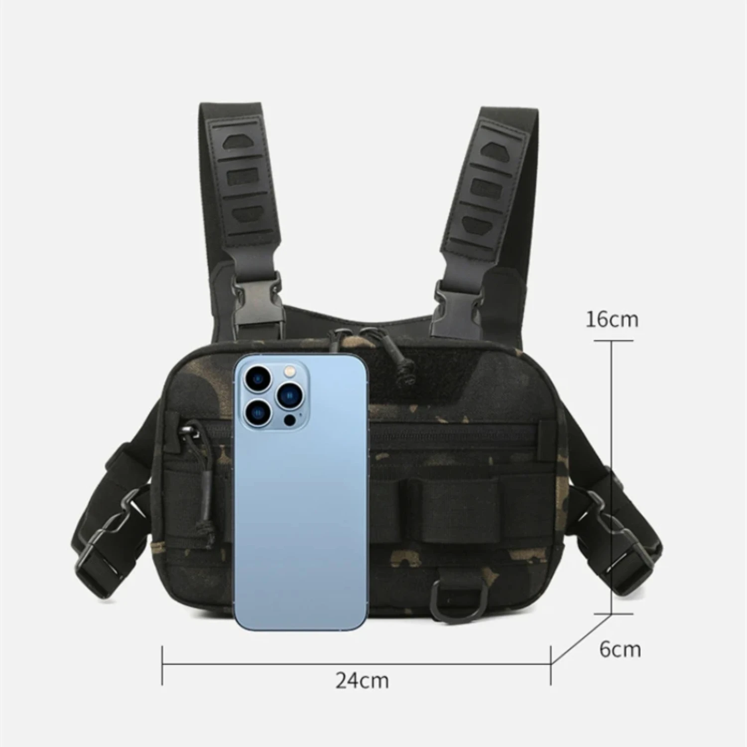 Fishing Chest  Men's Tactical Bags Waterproof Molle Nylon Climbing Camping Backpacks Outdoor Travel Vest Backpack Fanny Pack