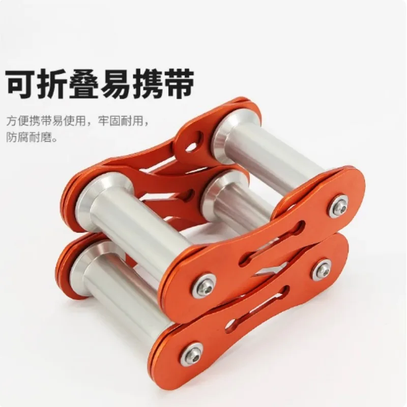 Foldable 4-Pulley Corner Rope Protector, Manual Labor Saving Rope Retriever for High-rise Working