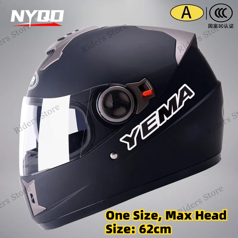 

Full Face Motorcycle Helmet, Winter Warm Full Cover Helmet, All Season Universal Safety Helmet for Men Women Motorbike Riding