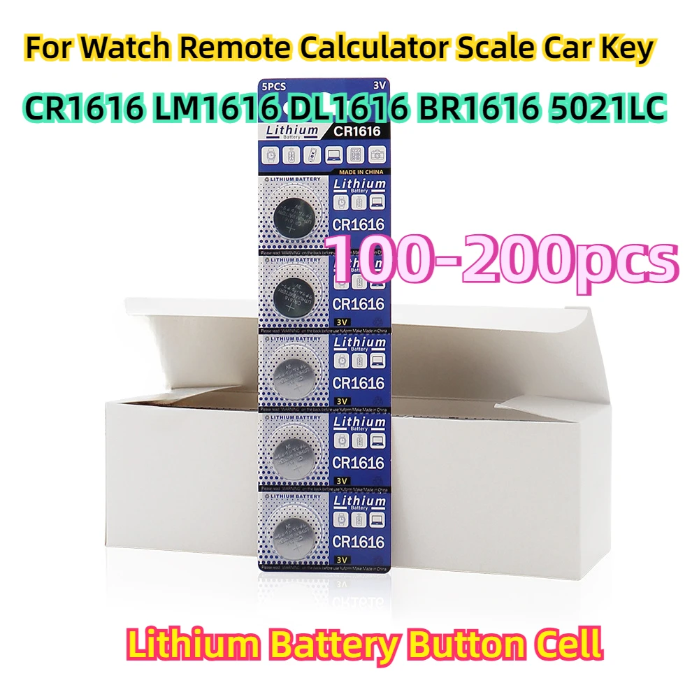 

For Watch Remote Calculator Scale Car Key CR1616 LM1616 DL1616 BR1616 5021LC CR 1616 3V Lithium Battery Button Coin Cell