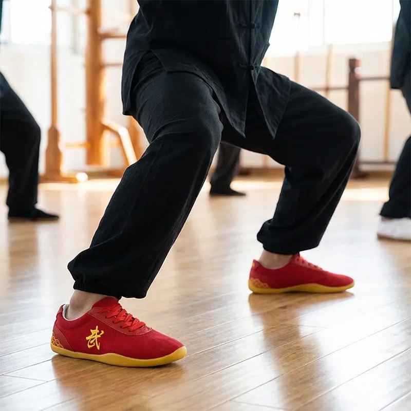 

Men Women Sport Martial Arts Kung Fu Shoes Lace Up Canvas Tai Chi Shoe Trainers Karate Sneakers Wushu Sport Footwear