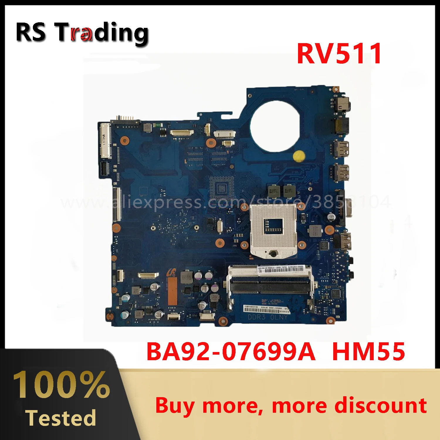 

For Samsung NP-RV511 RV511 Laptop Motherboard BA92-07699A BA92-07699B With HM55 Mainboard