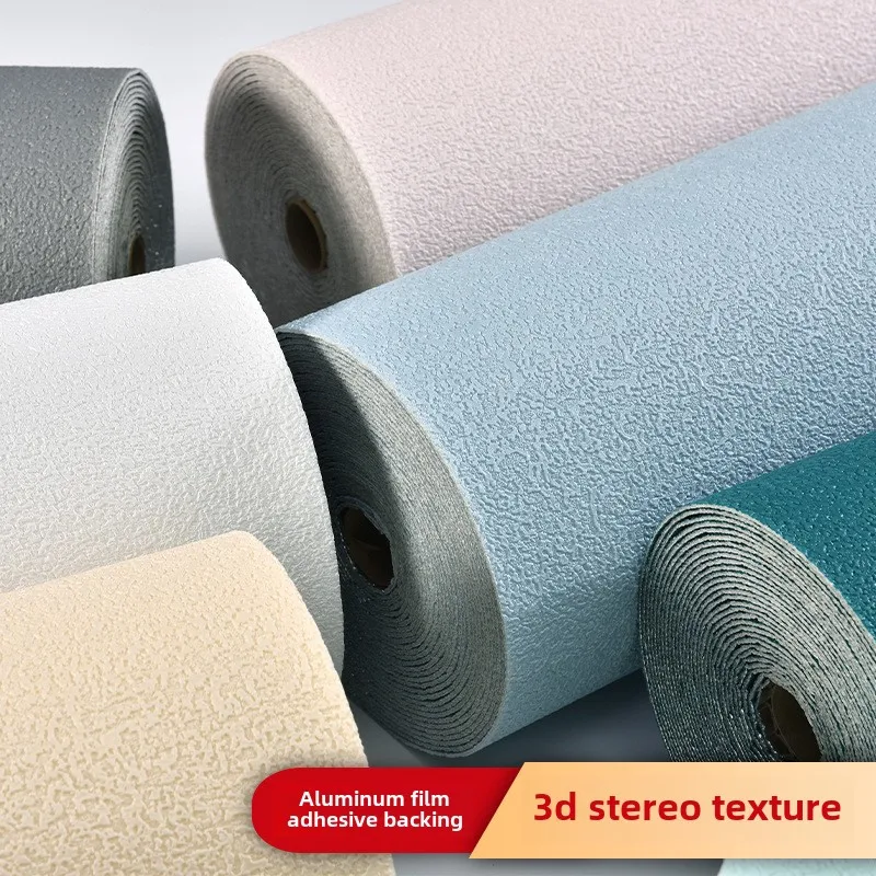

Self adhesive wallpaper linen diatomaceous earth wall decoration waterproof and anti-seepage bedroom living room background