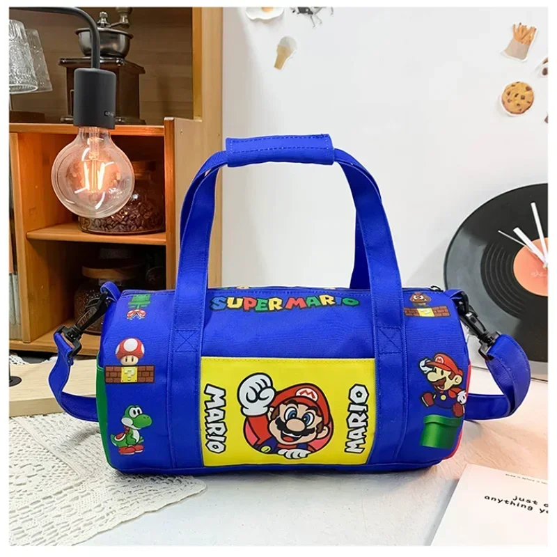 

Super Marios Bros Luggage Bag Anime Large Capacity Travel Shoulder Bag Cartoon Swimming Crossbody Bag Sports Fitness Bags Gift