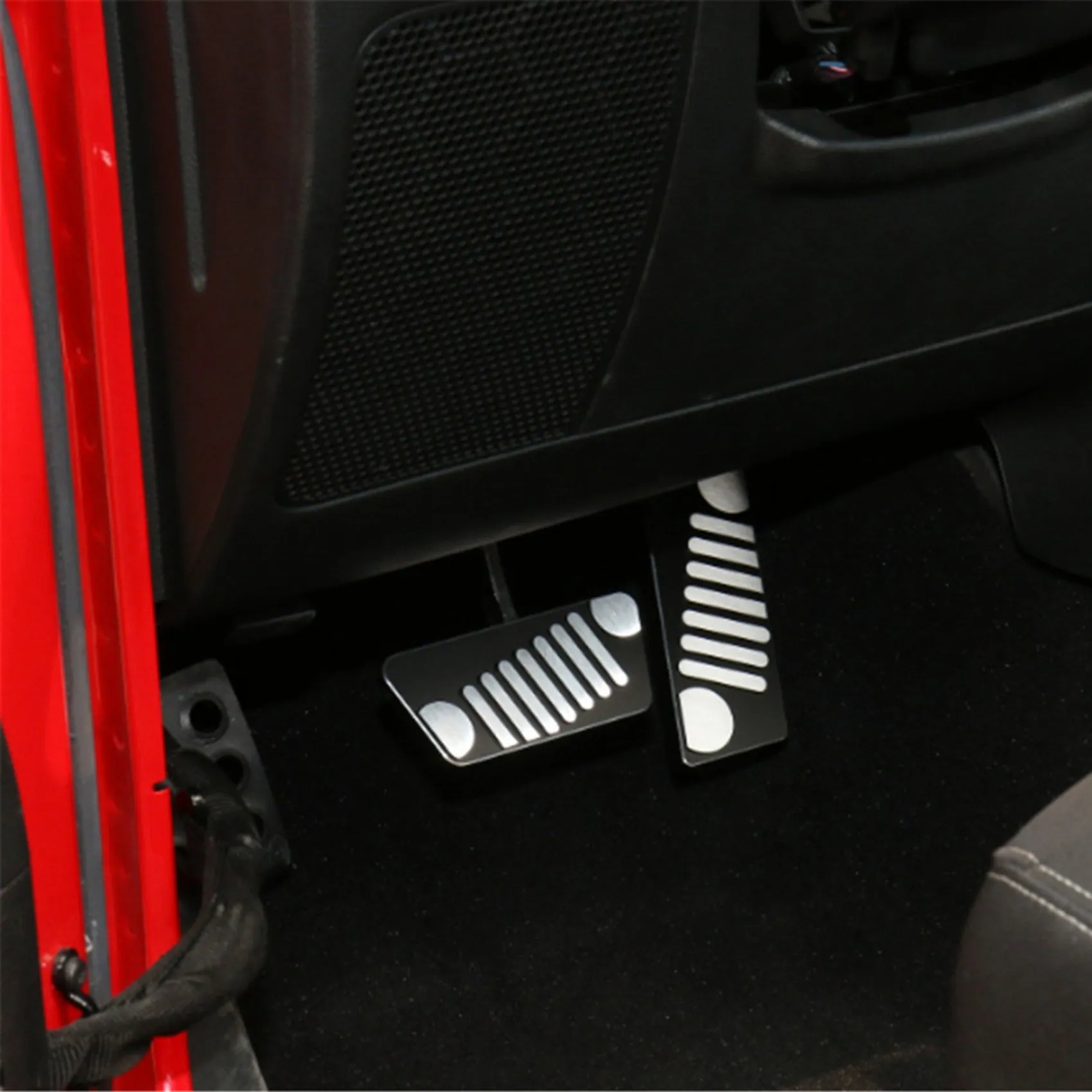 Accelerator Coaster Brake Pedal Covers Auto Foot Pedal Pad Kit Retrofitting Accessories for Jeep Wrangler JK 2011-2016 A