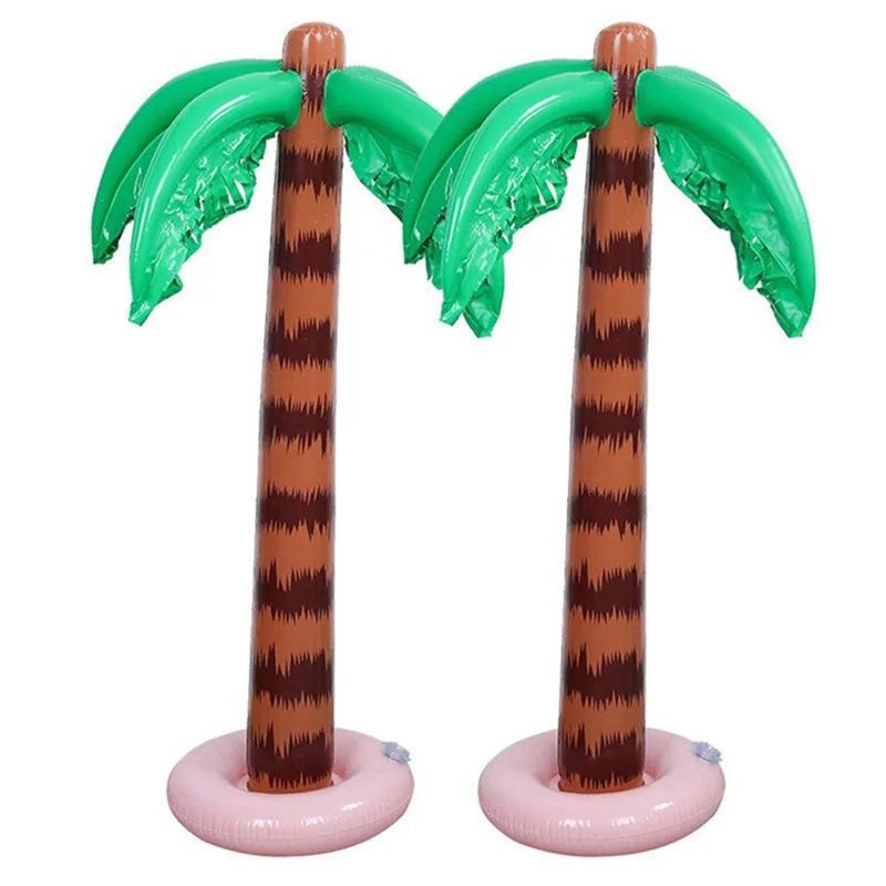 90cm Inflatable Palm Tree Coconut Trees Summer Beach Backdrop Hawaiian Tropical Birthday Pool Party Decoration Photo Booth Props