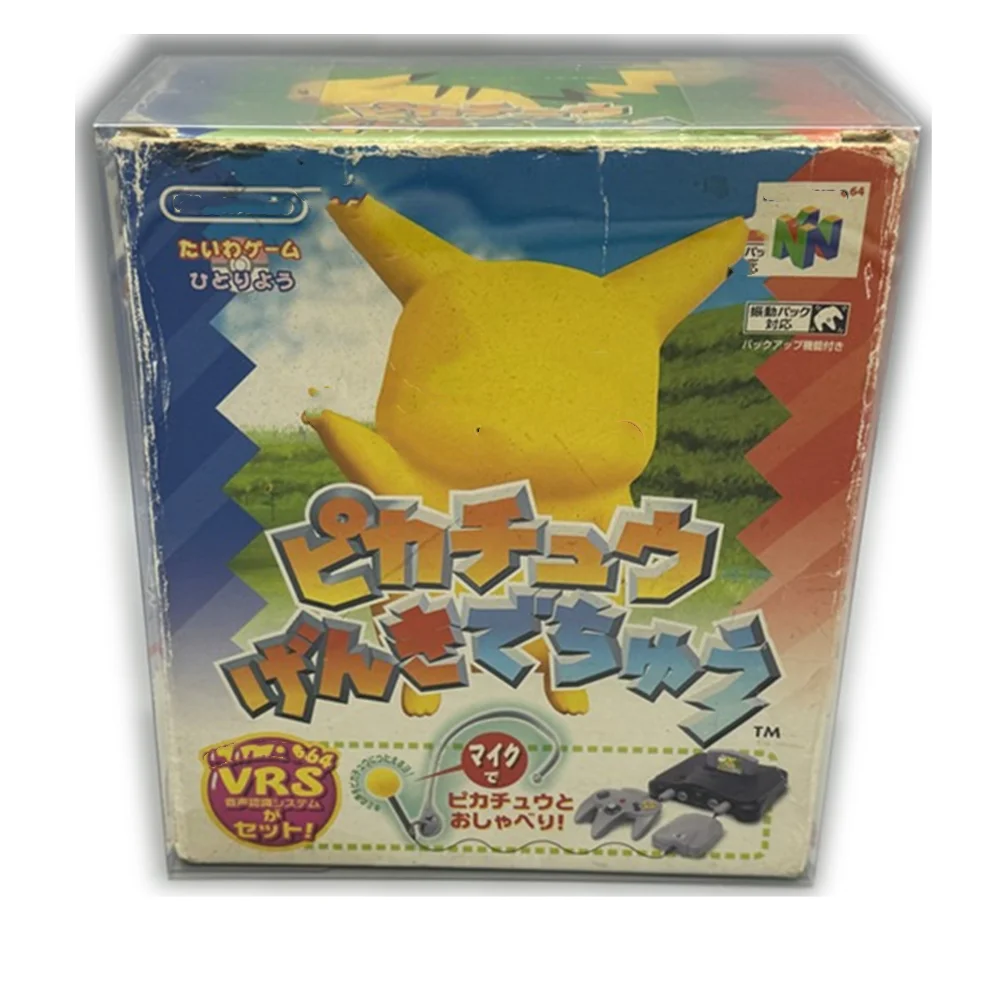 Transparent Box Protector For Nintendo N64/Hello Pikachu Collect Boxes TEP Storage Game Shell Clear Display Case