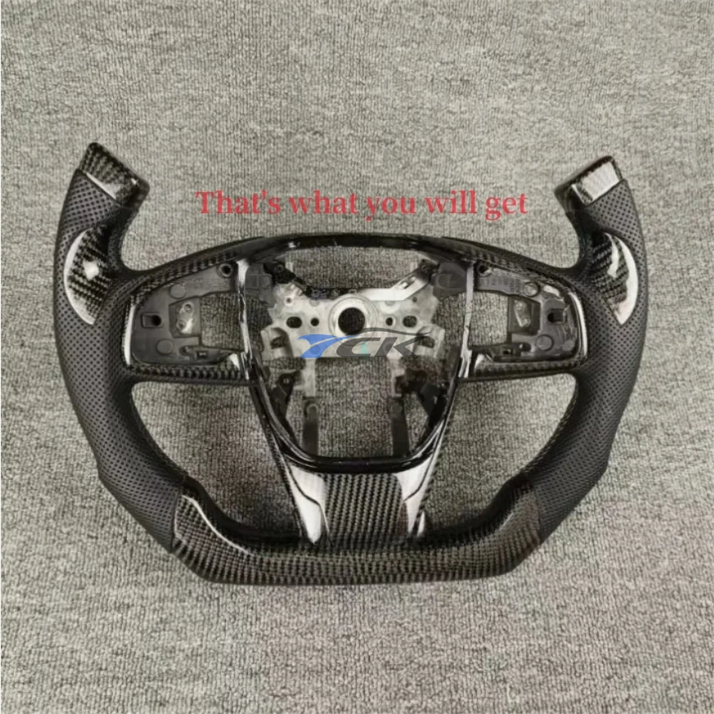 Customized Carbon Fiber Steering Wheel Steering Wheel FIT For 2016-2021 CIVIC TYPE-R FK8 Auto Accessory Re-manufactured