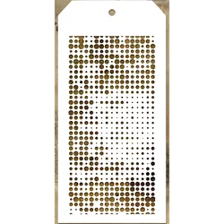 New Dots Pattern Label Tag Plastic Stencil for DIY Scrapbooking Background Craft Making No Metal Cutting Dies and Stamps 2024