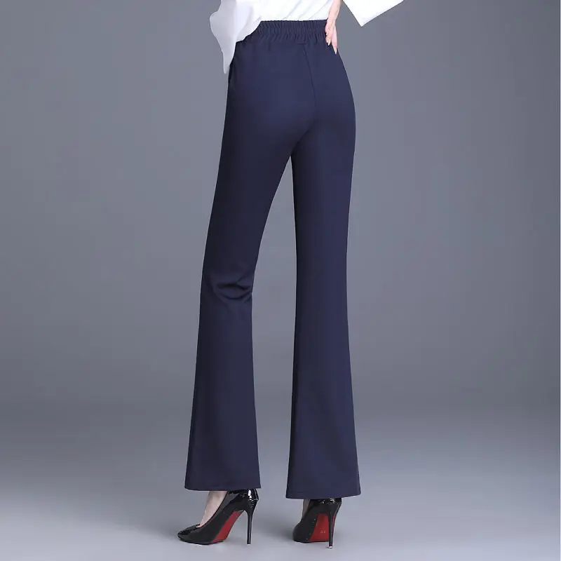 Micro Flared Pants For Women Casual High Waisted Trousers Female Fall Chic Dropping Bell-Bottom Pants